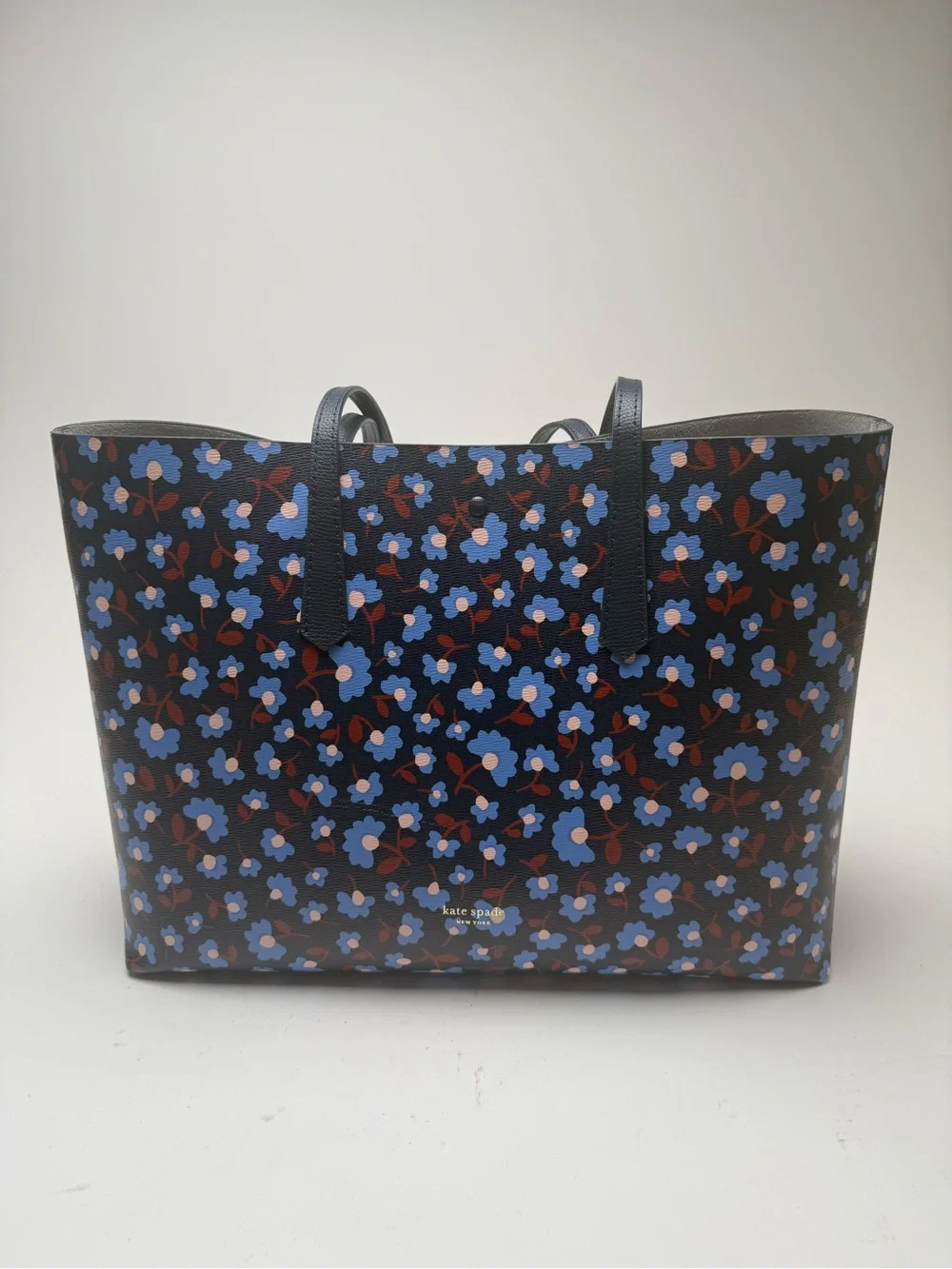 Kate Spade Blue Floral Print Tote Bag - Sleek Everyday Carry